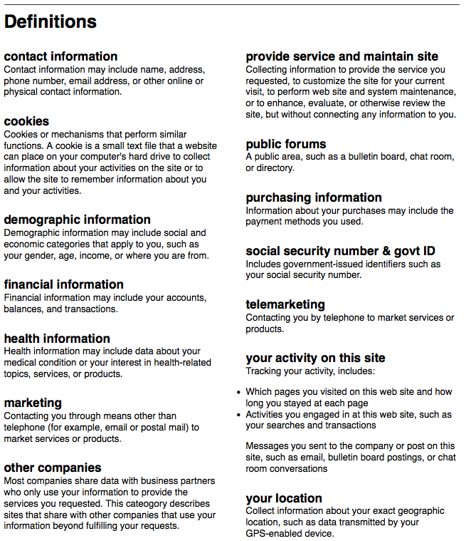 Cylab privacy policy good design 3
