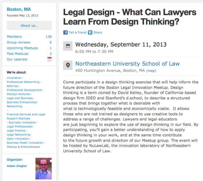Open Law Lab - Boston Legal Design Thinking Meetup