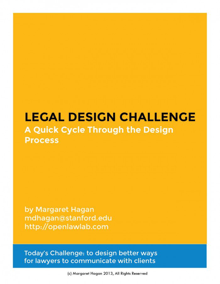 Margaret Hagan - Legal Design Challenge worksheets