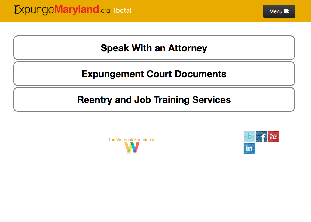 National Expungment Project - ExpungeMaryland - crim justice app - Screen Shot 2015-04-06 at 1.57.43 PM