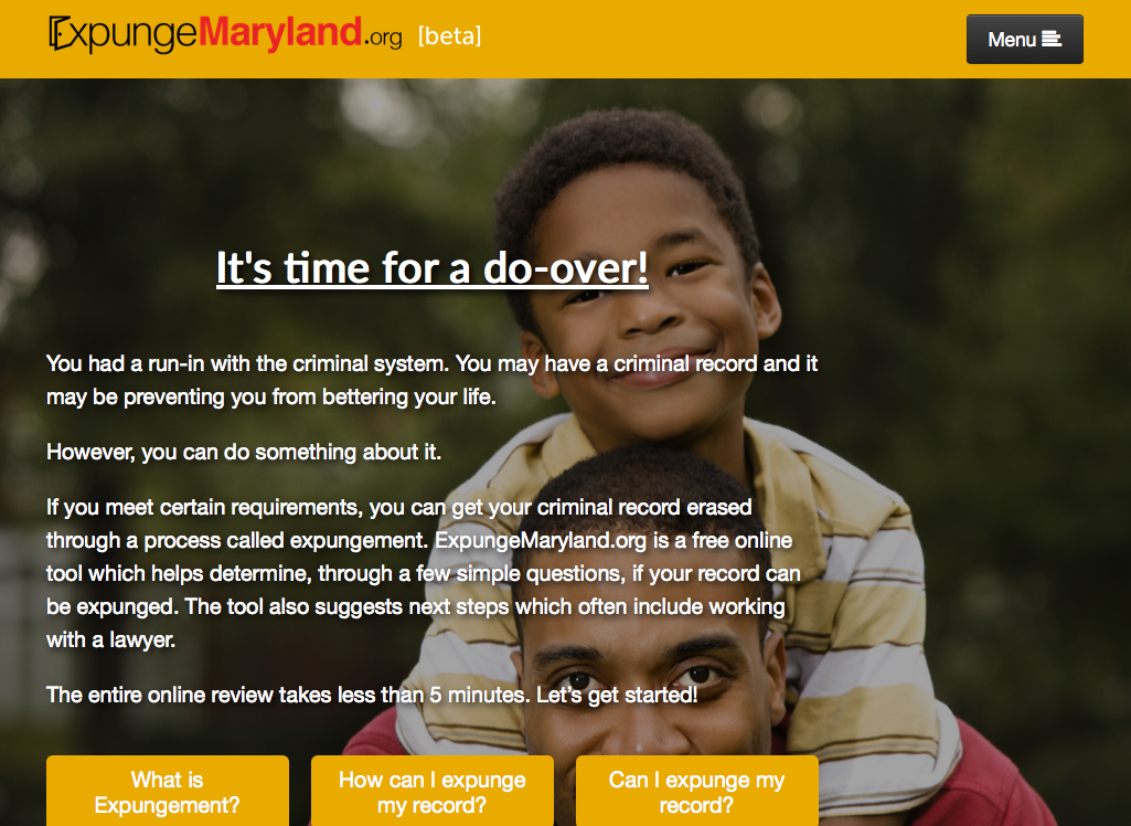 National Expungment Project - ExpungeMaryland - crim justice app - Screen Shot 2015-04-06 at 1.56.33 PM